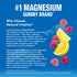 Product highlights graphic stating #1 Magnesium Gummy Brand, MAXCALM™ Gummies for calmness, relaxation, balance, and magnesium levels.