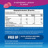 Supplement Facts panel for NV Calm Raspberry Lemon flavored 120 Gummies.