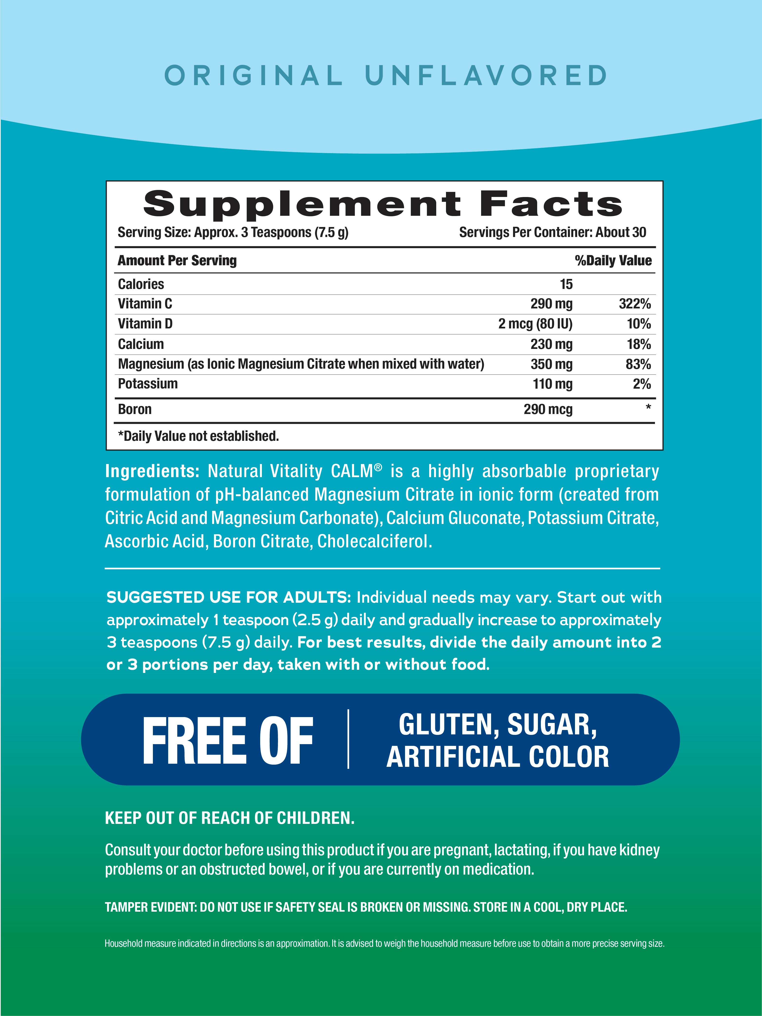 CALM plus Calcium Powder Unflavored, 8 oz (227 g)