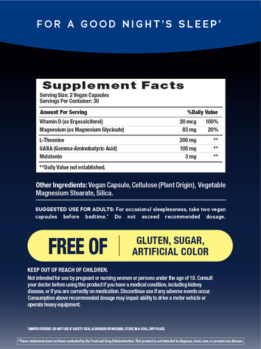 CALM Sleep with Melatonin, 60 Vegan Capsules