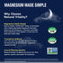Infographic: Certified RAW, Certified CLEAN, Non-GMO Project Verified. Natural Vitality MAXCALM Sleep aids restful sleep.