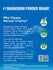 Infographic stating #1 Magnesium Powder Brand. Easy absorption, relaxation, award-winning. Vegan, Certified Clean, Raw, Non-GMO.