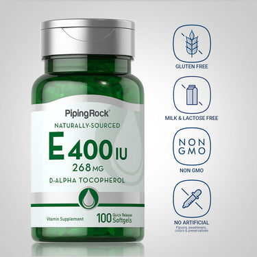 Natural Vitamin E, 400 IU, 100 Quick Release Softgels