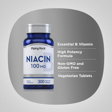 Niacin, 100 mg, 300 Vegetarian Tablets