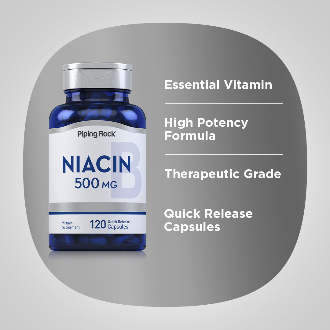 Niacin, 500 mg, 120 Quick Release Capsules