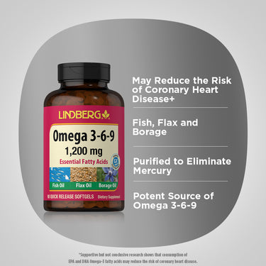 Omega 3-6-9 Fish, Flax & Borage, 1200 mg, 90 Softgels