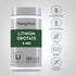 Lithium Orotate bottle with icons indicating gluten, wheat, milk, lactose, soy free, non-GMO, no artificial additives.