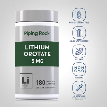 Lithium Orotate, 5 mg, 180 Vegetarian Capsules