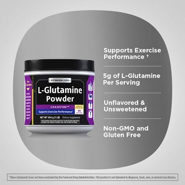 L-Glutamine Powder, 5000 mg, 1 lb (454 g) Bottle