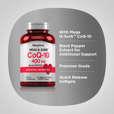 CoQ10, 400 mg, 120 Quick Release Softgels