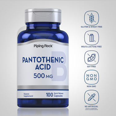 Pantothenic Acid, 500 mg, 100 Quick Release Capsules