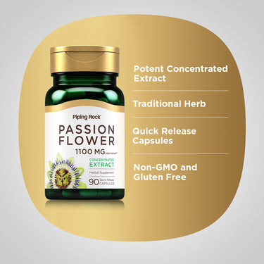 Passion Flower, 1100 mg, 90 Quick Release Capsules