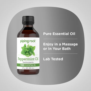 Peppermint Pure Essential Oil (Lab Tested), 2 fl oz (59 mL) Bottle