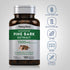 Pine Bark Extract bottle with icons indicating gluten, wheat, milk, lactose, soy free, non GMO, no artificial flavors, colors, preservatives.