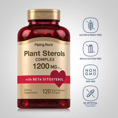 Plant Sterols Complex w/ Beta Sitosterol, 1200 mg (per serving), 120 Quick Release Softgels