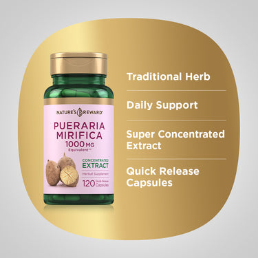 Pueraria Mirifica, 1000 mg, 120 Quick Release Capsules