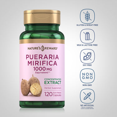 Pueraria Mirifica, 1000 mg, 120 Quick Release Capsules