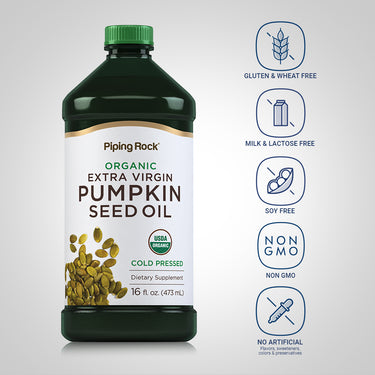 Pumpkin Seed Oil Cold Pressed (Organic), 16 fl oz (473 mL) Bottle