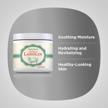 Product highlights graphic stating soothing moisture, hydrating and revitalizing, promoting healthy-looking skin benefits.