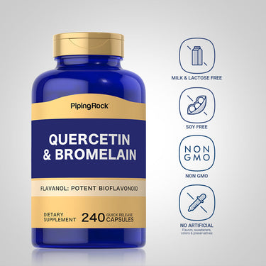 Quercetin Plus Bromelain, 360 mg (per serving), 240 Quick Release Capsules