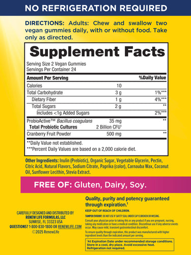 Ultimate Flora Women's Care Probiotic Gummies, 48 Vegan Gummies