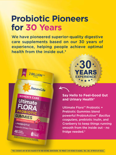 Ultimate Flora Women's Care Probiotic Gummies, 48 Vegan Gummies