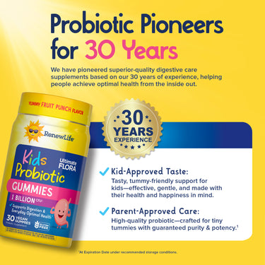 Ultimate Flora Kids Probiotic Gummies, 30 Berry-licious Gummies