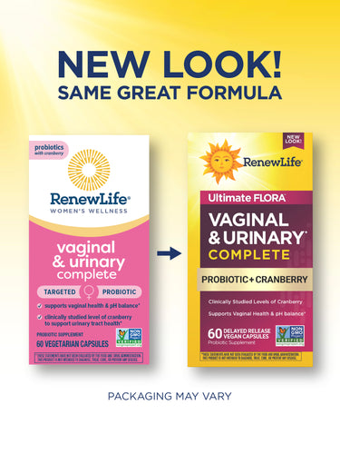 Ultimate Flora Vaginal & Urinary Complete + Probiotic & Cranberry, 60 Delayed Release Vegan Caps
