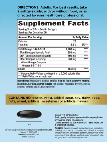 Norwegian Gold Critical Omega, 120 Fish Gelatin Softgels