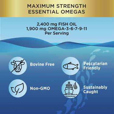 Norwegian Gold Super Critical Omega, 60 Fish Gelatin Softgels