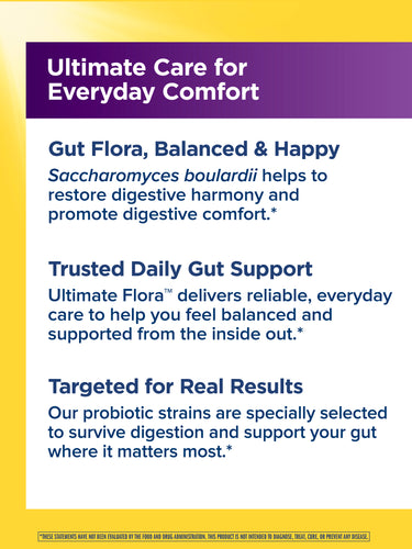 Ultimate Flora Saccaromyces Boulardii GO PACK, 20 Vegan Capsules