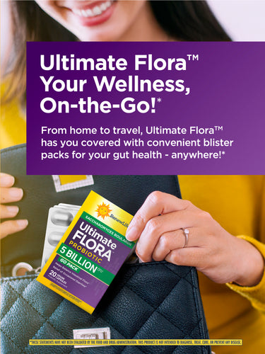 Ultimate Flora Saccaromyces Boulardii GO PACK, 20 Vegan Capsules