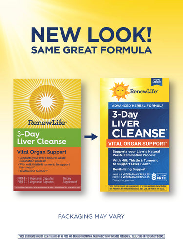 3 Day Liver Cleanse Vital Organ Support, 12 Vegetarian Capsules