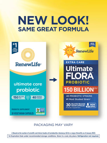 Ultimate Flora Extra Care Probiotic 150 Billion, 30 Delayed Release Vegan Caps