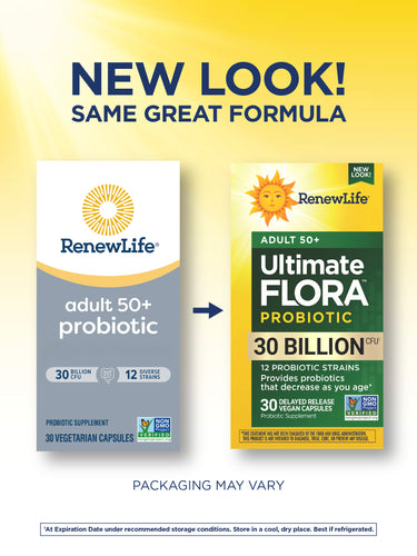 Ultimate Flora 50+ Probiotic 30 Billion, 30 Delayed Release Vegan Caps