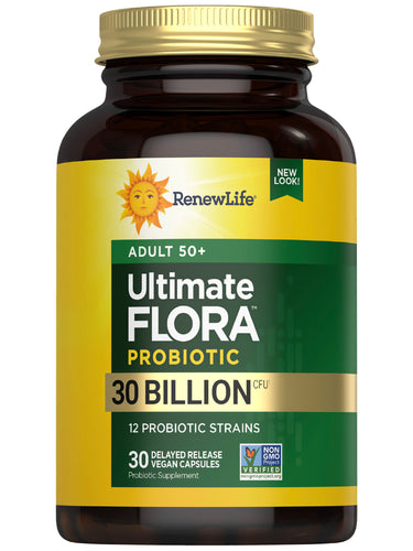 Ultimate Flora 50+ Probiotic 30 Billion, 30 Delayed Release Vegan Caps