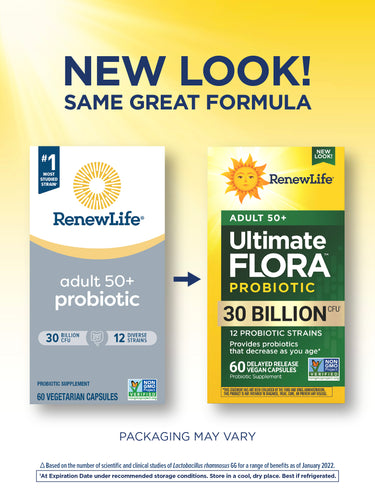 Ultimate Flora 50+ Probiotic 30 Billion, 60 Delayed Release Vegan Caps