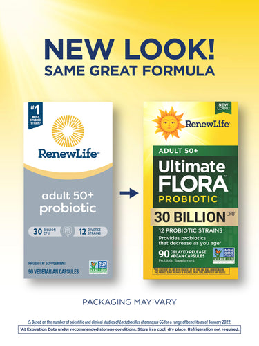 Ultimate Flora 50+ Probiotic 30 Billion, 90 Delayed Release Vegan Caps
