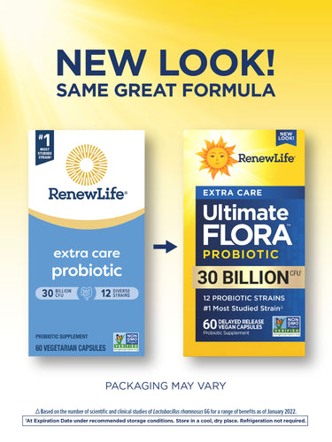 Ultimate Flora Extra Care Probiotic 30 Billion, 60 Delayed Release Vegan Caps