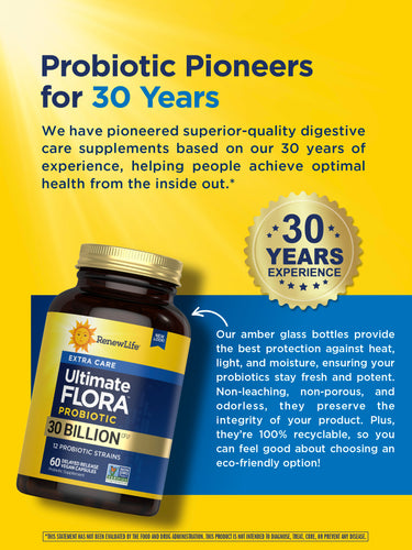 Ultimate Flora Extra Care Probiotic 30 Billion, 60 Delayed Release Vegan Caps