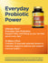Ultimate FLORA Everyday Care Probiotic with 15 Billion CFU, including 30 vegan capsules designed for plant-based release.