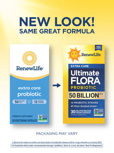 Ultimate Flora Extra Care Probiotic 50 Billion, 30 Delayed Release Vegan Caps