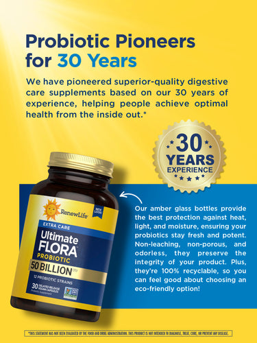Ultimate Flora Extra Care Probiotic 50 Billion, 30 Delayed Release Vegan Caps