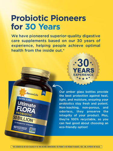 Ultimate Flora Extra Care Probiotic 50 Billion, 60 Delayed Release Vegan Caps