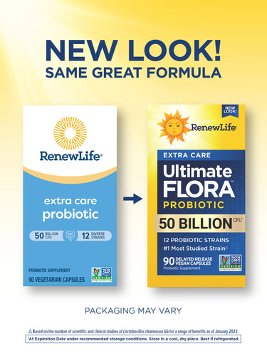 Ultimate Flora Extra Care Probiotic 50 Billion, 90 Delayed Release Vegan Caps