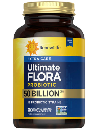 Ultimate Flora Extra Care Probiotic 50 Billion, 90 Delayed Release Vegan Caps