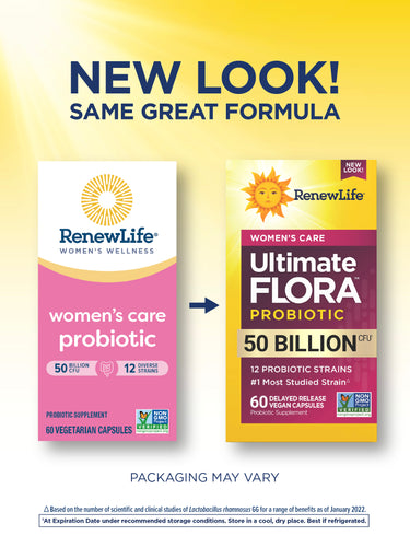 Ultimate Flora Women's Vaginal Care Probiotic 50 Billion, 60 Delayed Release Vegan Caps