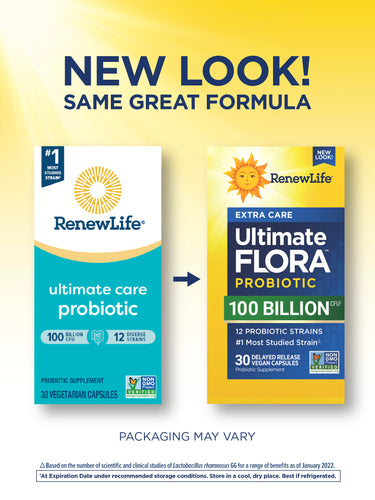 Ultimate Flora Extra Care Probiotic 100 Billion, 30 Delayed Release Vegan Caps