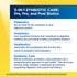 Graphic defining '3-IN-1 SYNBIOTIC CARE: Pre, Pro, and Post Biotics,' their functions, and comprehensive approach to gut health.