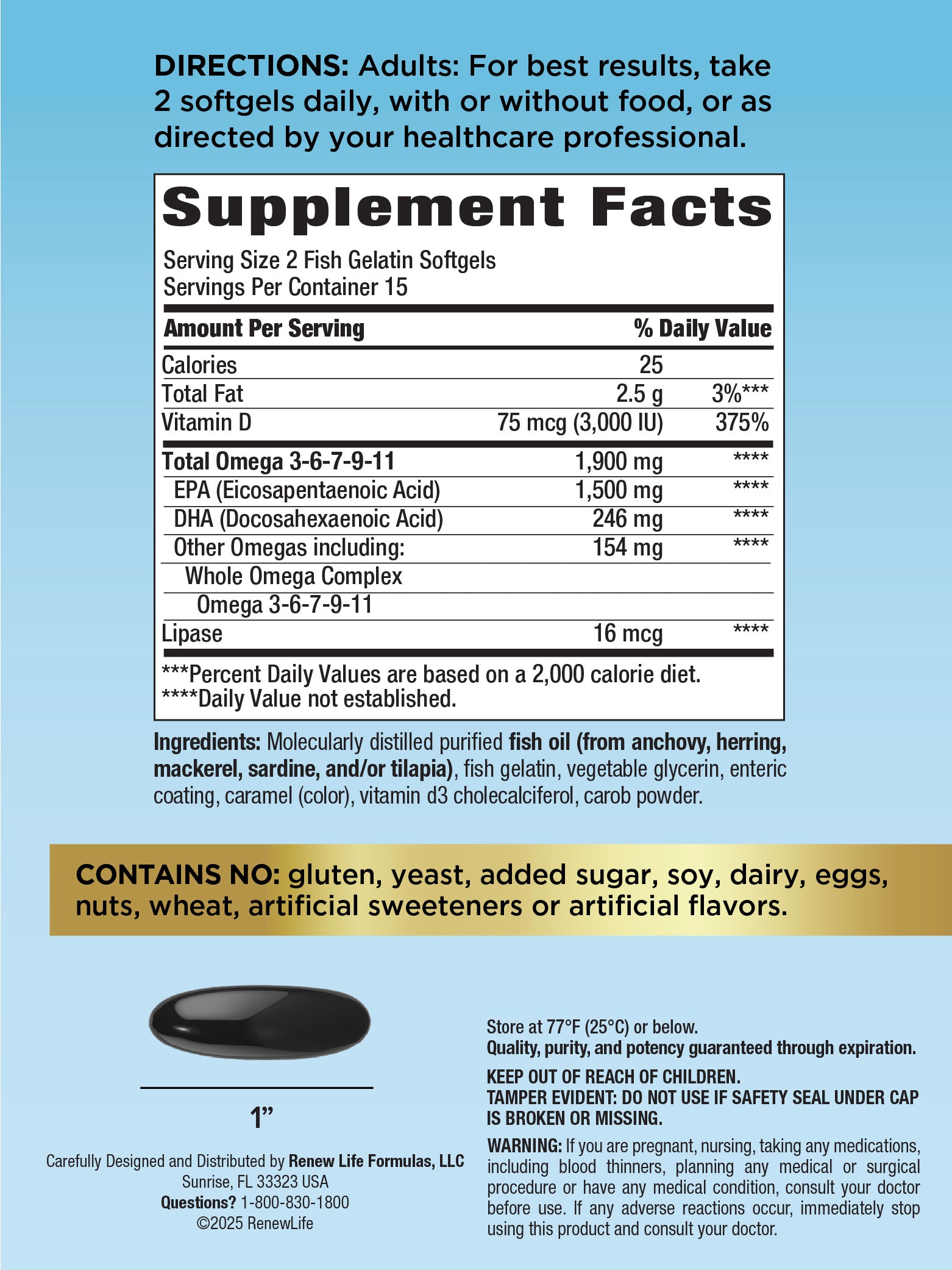 Norwegian Gold Super Critical Omega, 30 Fish Gelatin Softgels